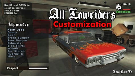 Fully Upgrading & Customizing ALL Lowriders (GTA .